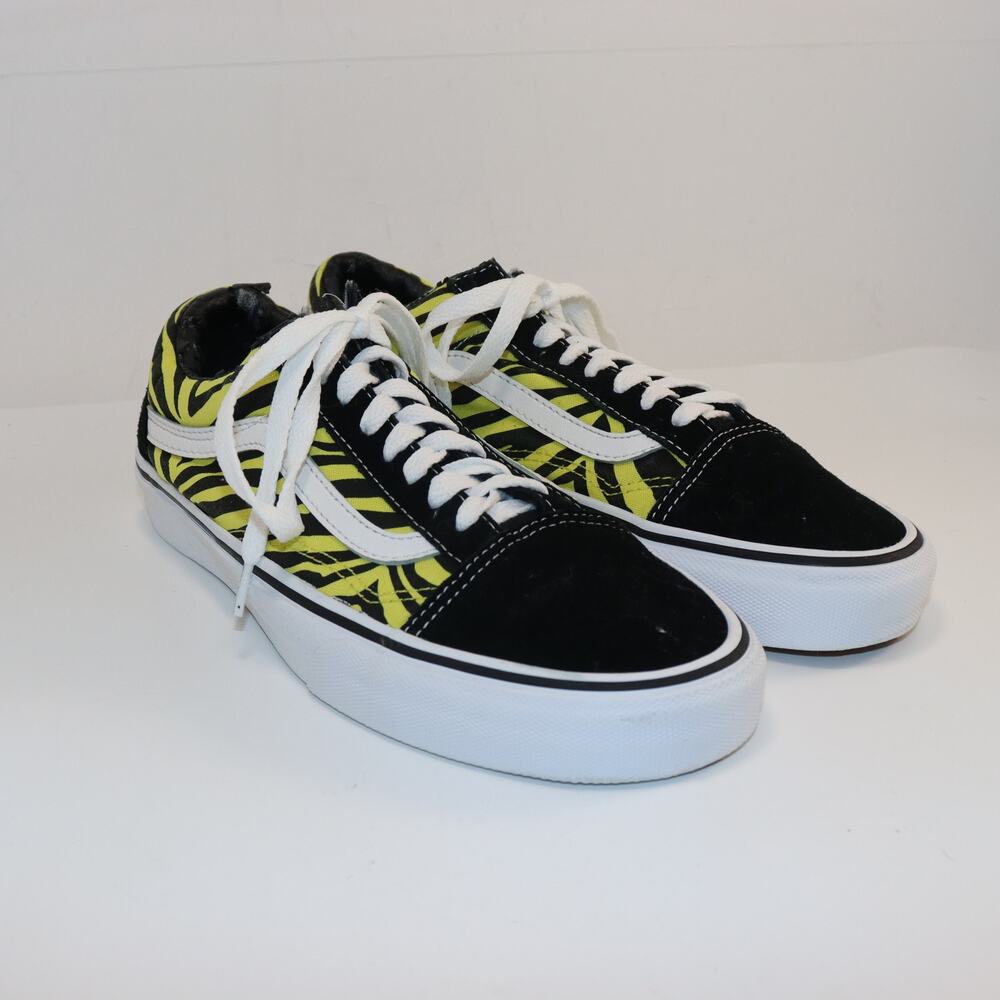 Vans Old‎ Skool Yellow Black Zebra Print Men’s Size 8